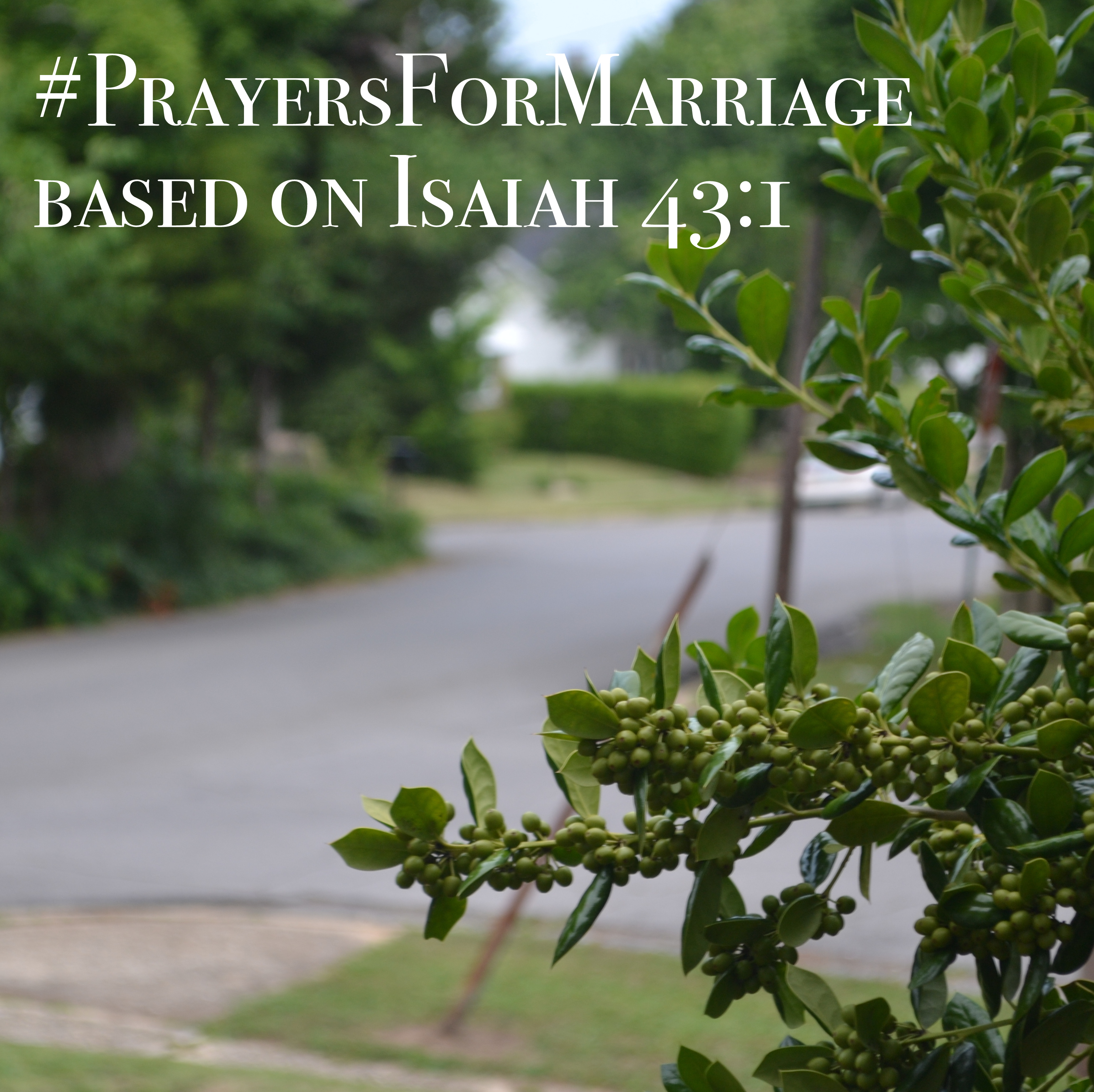 31 Verses to Pray for Your Marriage {Isaiah 43:1}